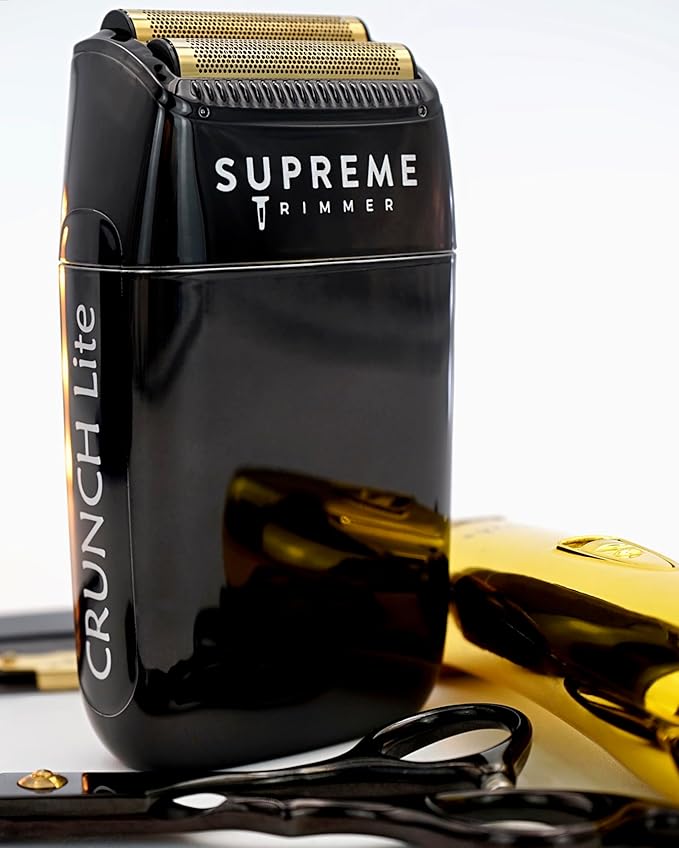 Supreme Trimmer 2-in-1 Crunch Lite Foil Shaver & DLC T-Shaper Trimmer Set | ST5206 Beard Trimmer STF600 Electric Razor | Travel or at Home Hair Cutting Kit | Black