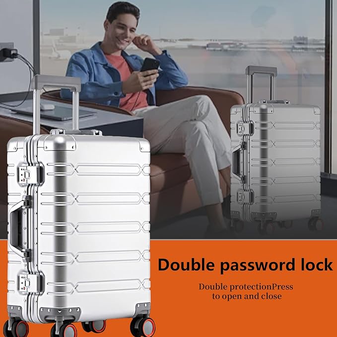 WEICHEN All Aluminum Magnesium Carry On Luggage - Image 7