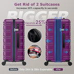 BEOW 3 Piece Luggage Sets For Women - Image 3