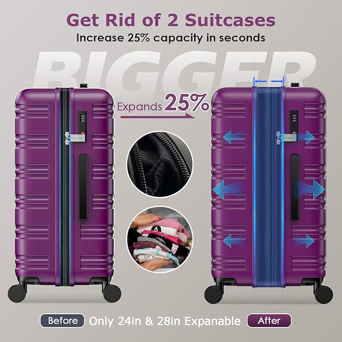 BEOW 3 Piece Luggage Sets For Women - Image 3