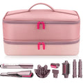 Travel Hair Dryer Case for Shark FlexFusion, Portable Hair Tools Bag, Double-Layer Storage Carrying Case for Shark FlexStyle Blow Dryer, FlexFusion & Fusion Air Straightener Attachments Holder