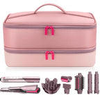 Travel Hair Dryer Case for Shark FlexFusion, Portable Hair Tools Bag, Double-Layer Storage Carrying Case for Shark FlexStyle Blow Dryer, FlexFusion & Fusion Air Straightener Attachments Holder