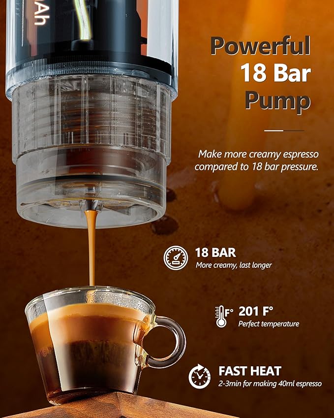 CONQUECO Portable Espresso Machine Travel: 12v Car Coffee Maker - Image 4
