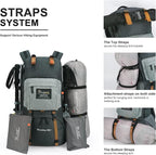 MOUNTAINTOP 40L Hiking Backpack Lightweight Travel Backpack - Image 5