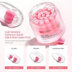 PDRN Pink Collagen Capsule Cream with Retinol & 5% Niacinamide – Salmon DNA Dual Texture Moisturizer for Face – 200Da Micro Collagen Jelly Gel for Barrier Repair, Firming & Glass Glow Skin – 2.37 oz
