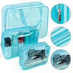 APREUTY Clear Makeup Bags, TSA Approved 6 Pcs Cosmetic Makeup Bags Set Clear PVC - Image 5