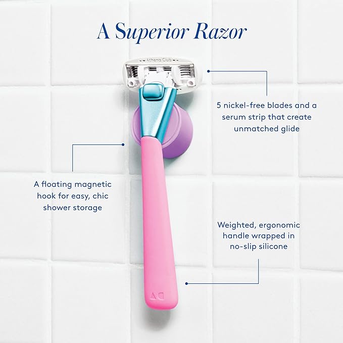 Women's Razor Shave Kit, 1 Pool Party Razor Handle + 6 Blade Refills - Image 3