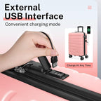 AnyZip 21" Carry On Luggage and 14" Mini Cosmetic Cases Luggage Set Hardside PC - Image 3