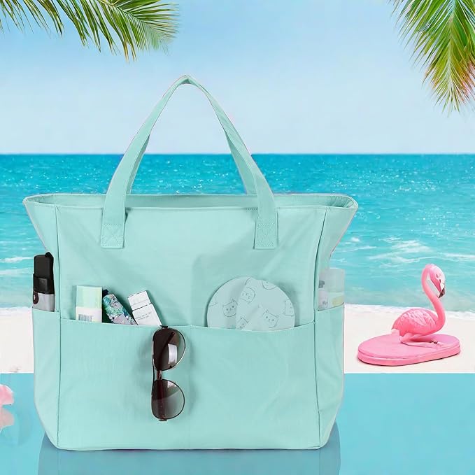 LEDAOU Beach Bag Waterproof Sandproof Women Tote Bag Pool Bag - Image 7