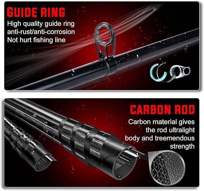 Sougayilang Fishing Pole with Spinning Reel Portable Fishing Rod Reel Combos - Image 5