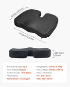VEVOR Seat Cushion, Cooling Gel + Memory Foam Seat Cushion, Pressure-Relief - Image 7