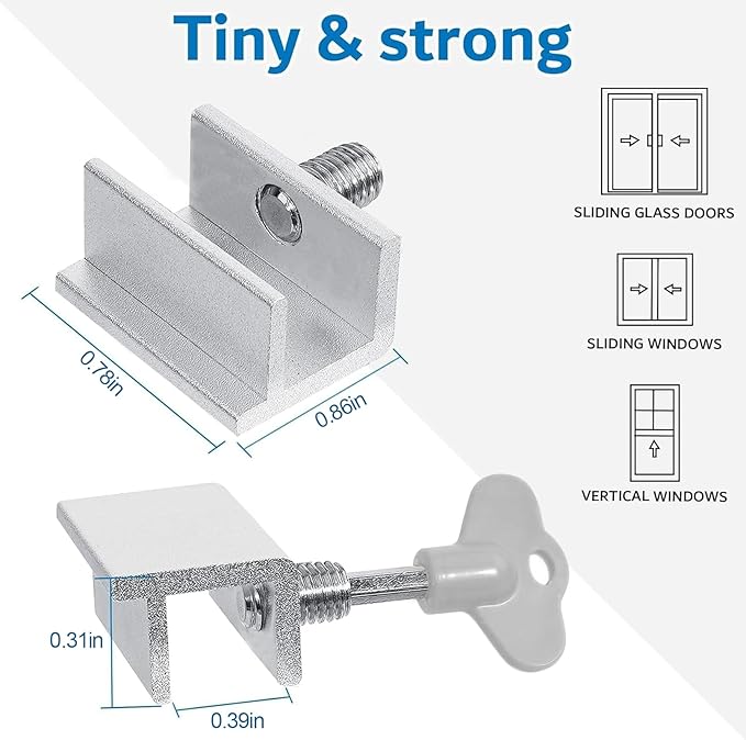 Sliding Window Locks for Up and Down Windows, Adjustable Aluminum Window - Image 2