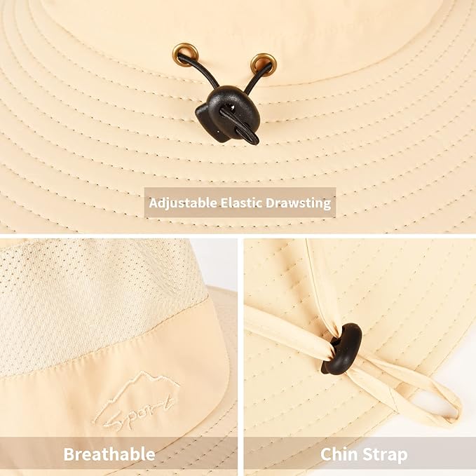 Sun Hats for Men Women Fishing Hat UPF 50+ Breathable Wide Brim Summer UV - Image 4
