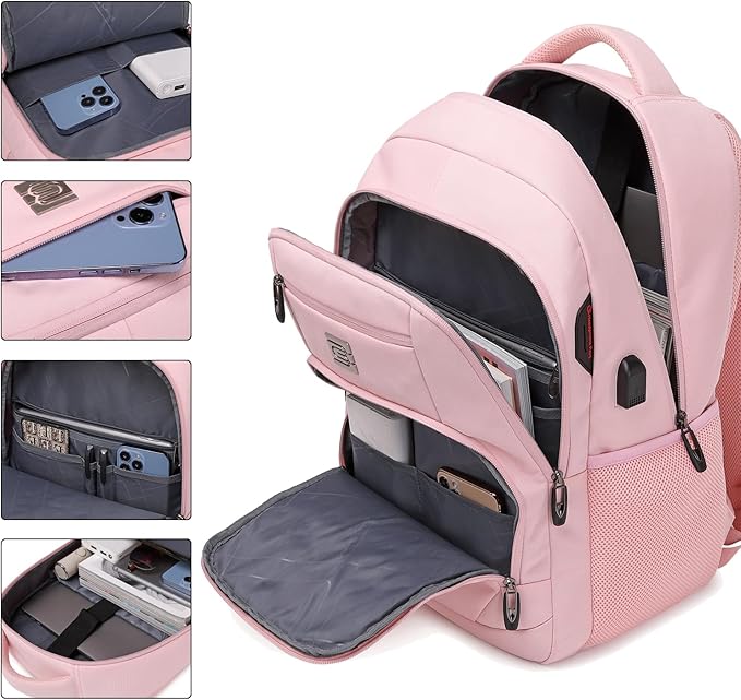 Laptop Backpack, Business Travel Anti Theft Slim Durable Laptops Backpack - Image 2