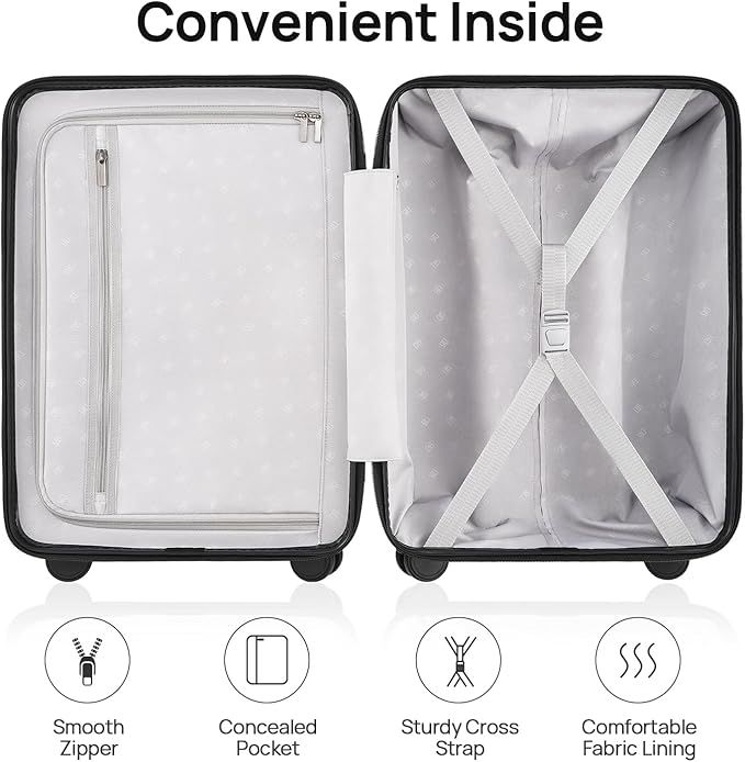 Carry on Luggage 22 X 14 X 9 Airline Approved, 20 Inch Luggage - Image 9