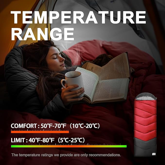 Sleeping Bags for Adults Cold Weather, Waterproof, Lightweight Sleeping Bag for - Image 9