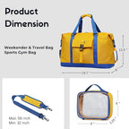 SUNNY BIRD Duffel with Utility Pouch, 40L Weekender Overnight Bag with Shoe - Image 10