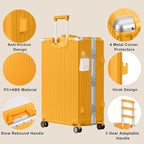 AnyZip Carry On Luggage PC+ABS Aluminum Frame Zipperless Luggage Hard Shell - Image 3