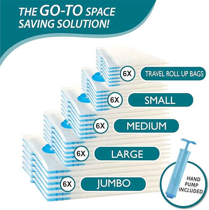 30 Pack Vacuum Storage Bags, Space Saver Vacuum Storage Bags, Vacuum Seal Bags - Image 4