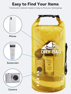 HEETA Dry Bag Waterproof for Women Men, 5L/10L/20L/30L/40L Roll Top Lightweight - Image 7