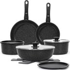 15Pcs Pots and Pans Set Non Stick, Cookware Sets by SODAY