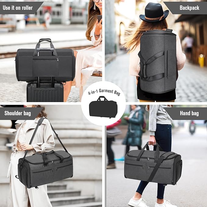 Bukere Garment Bags for Travel, Convertible Carry on Duffel Bag for Men Women - Image 7