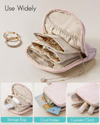 Vlando Small Jewelry Travel Case, Jewelry Pouch Bags - Image 5