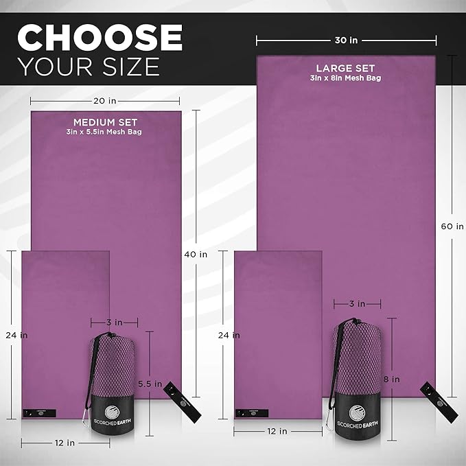 ScorchedEarth Microfiber Travel & Sports Towel Set - Image 4