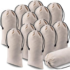 12 Pcs Shoe Dust Bags Beige Duster Flannel Single Shoe Pouch by Kenning