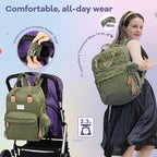 RUVALINO Diaper Bag Backpack, Large Capacity, Waterproof, Olive Green - Image 6
