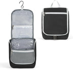 Della Gao Black Water Repellent Polyester Hanging Toiletry Bag for Travel
