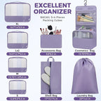 BAGAIL 9 Set Packing Cubes Luggage Packing Organizers - Image 4