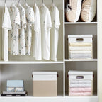 Fabric Storage Cubes with Clear Windows and Lids 11'' Foldable Storage Bins - Image 5