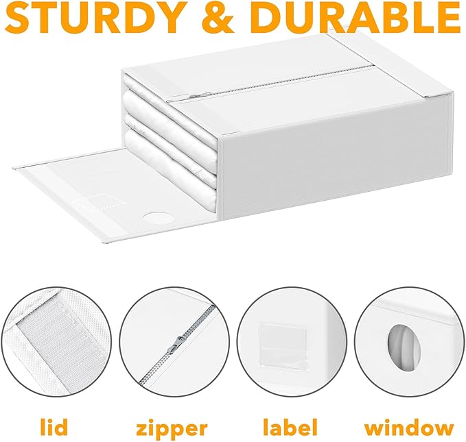 SpaceAid 12 Pack Bed Sheet Organizers and Storage, Foldable Sheet Organizer - Image 6