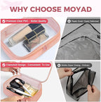 Moyad TSA Approved Clear Toiletry Bag, 3 Pack Quart Size 3-1-1 Liquids Pouch - Image 5