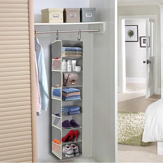 Large-Sized Hanging Shoe Organizer 8-Shelf, Hanging Closet Organizer - Image 2