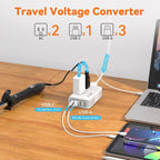 ALLWEI 220V to 110V Travel Voltage Converter us to Europe, Step Down Converter - Image 5