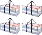 VENO 4 Pack Moving Bags Plastic Storage Totes Clothes Organization Large W by Veno
