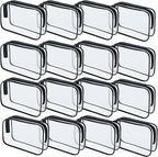 16 Pieces Clear Makeup Bags Bulk, TSA Approved Toiletry Bag by YedsIntu