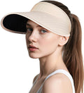 Sun Visor Hats for Women, UPF50+ Wide Brim Sun Hats Adjustable Foldable Beach by Unknown