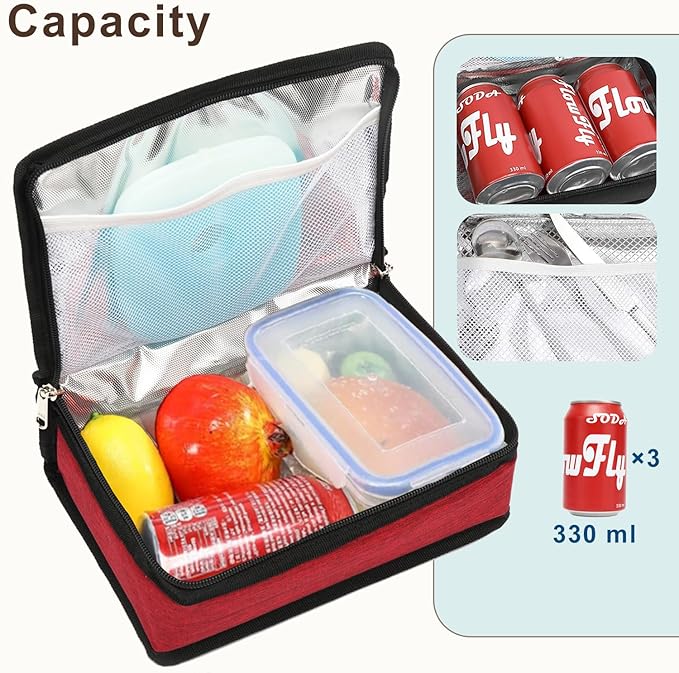 FlowFly Small Insulated Lunch box Portable Soft Bag Mini Cooler Thermal Meal - Image 4