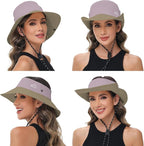 Sun Hats for Women Bucket Hat UV Protection Fishing Hat Wide Brim Safari Hats 2 - Image 2