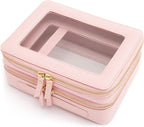 Aveniee XL Clear Makeup Organizer, Double Layer Travel Cosmetic Case by Aveniee