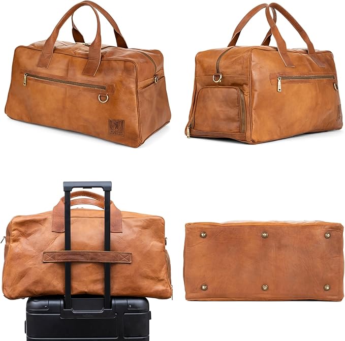 Berliner Bags Vintage Genuine Leather Duffle Austin XL - Image 5