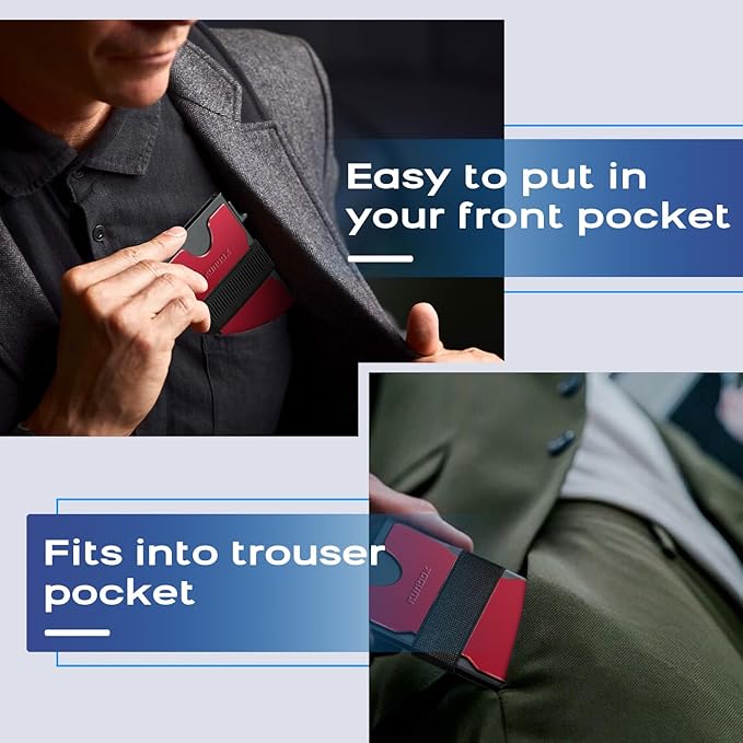 Mens Business Card Holder, Slim Card Wallet - Image 6