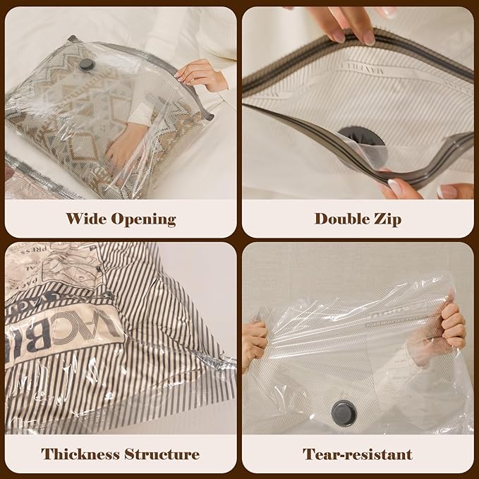 Vacuum Bags for Travel with Rechargeable air Pump, 15 Pack Carry-on Size - Image 7