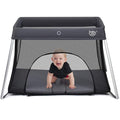 BABY JOY Baby Foldable Travel Crib, 2 in 1 Portable Playpen by BABYJOY