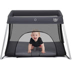 BABY JOY Baby Foldable Travel Crib, 2 in 1 Portable Playpen by BABYJOY