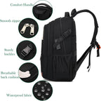 FENGDONG 17.3 inch Large Laptop Backpack Travel College Backpack Waterproof - Image 4