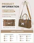 Birthday Graduation Gifts for Daughter, Initial Travel Duffel Bag Sports Gym - Image 2